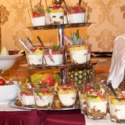 Präsentation der Desserts